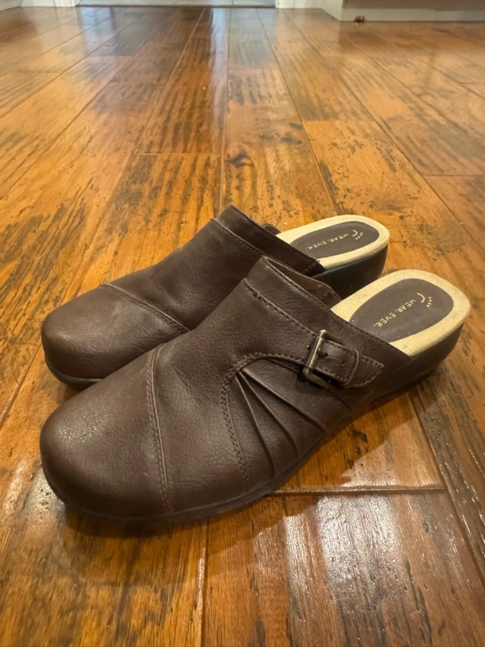 Dark Brown Slip-On Mules